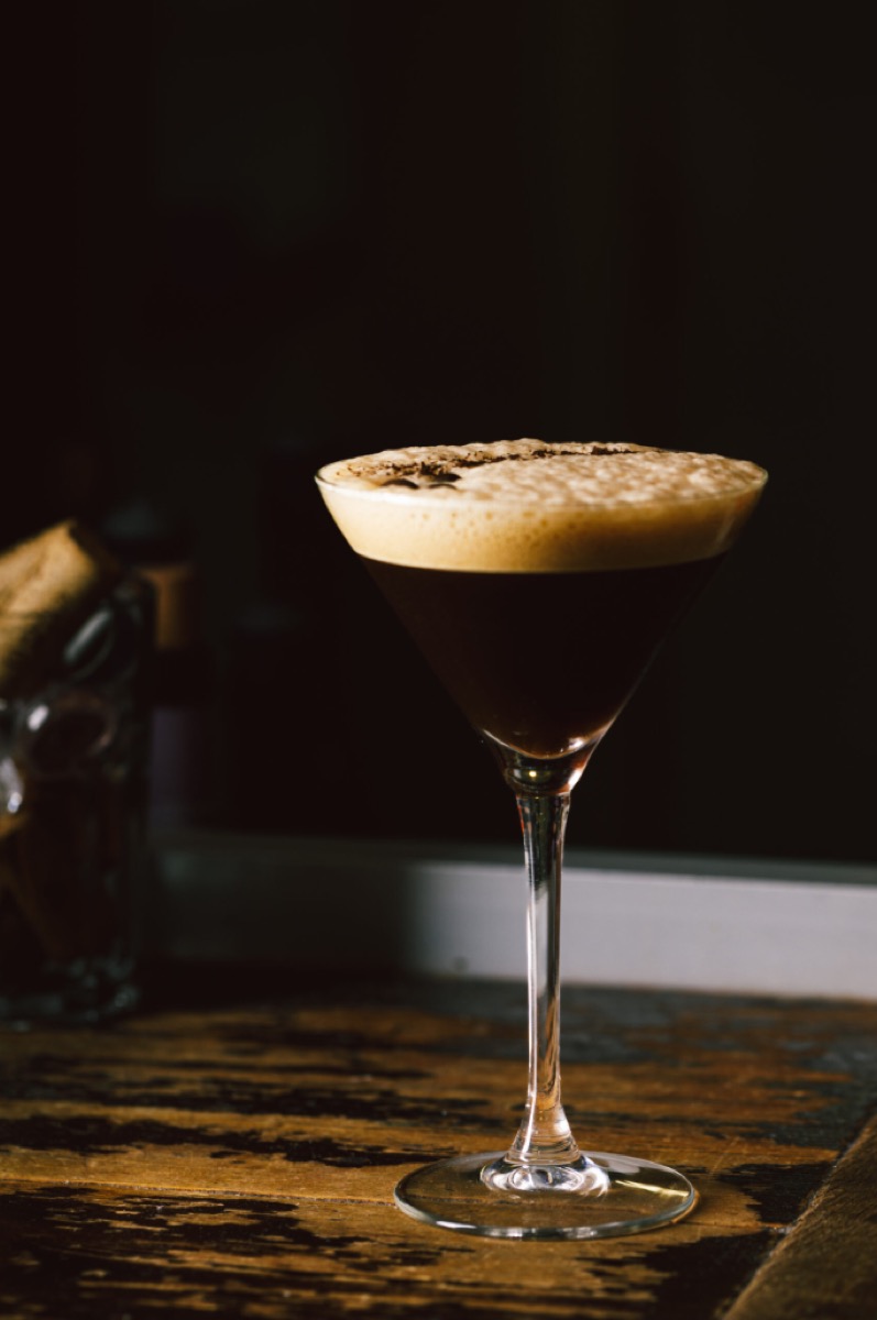 Espresso martini cocktail at Apulia