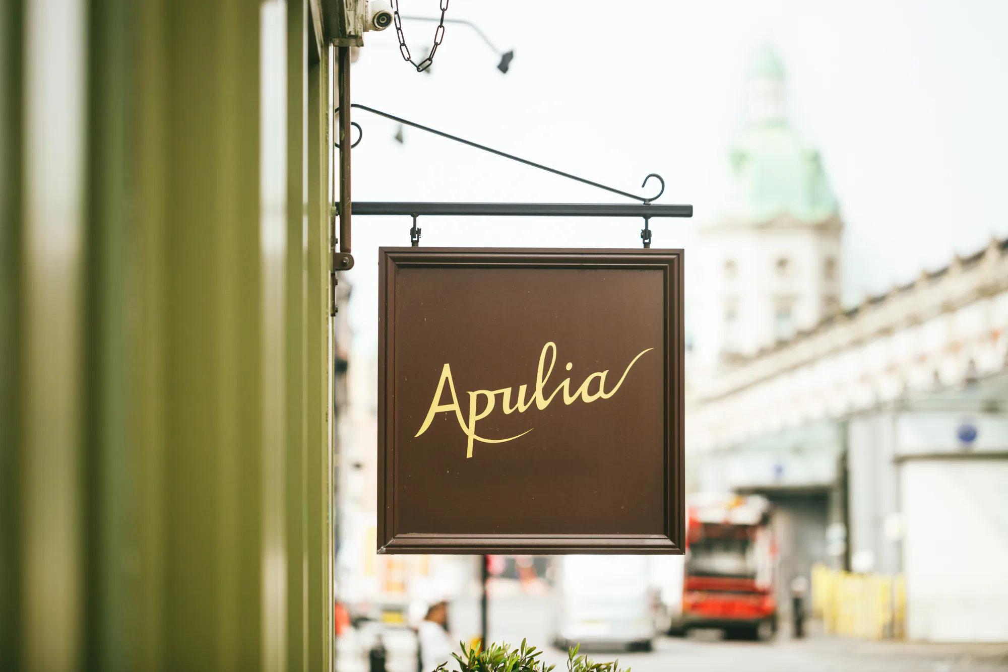 Apulia restaurant sign — authentic Italian dining in Barbican